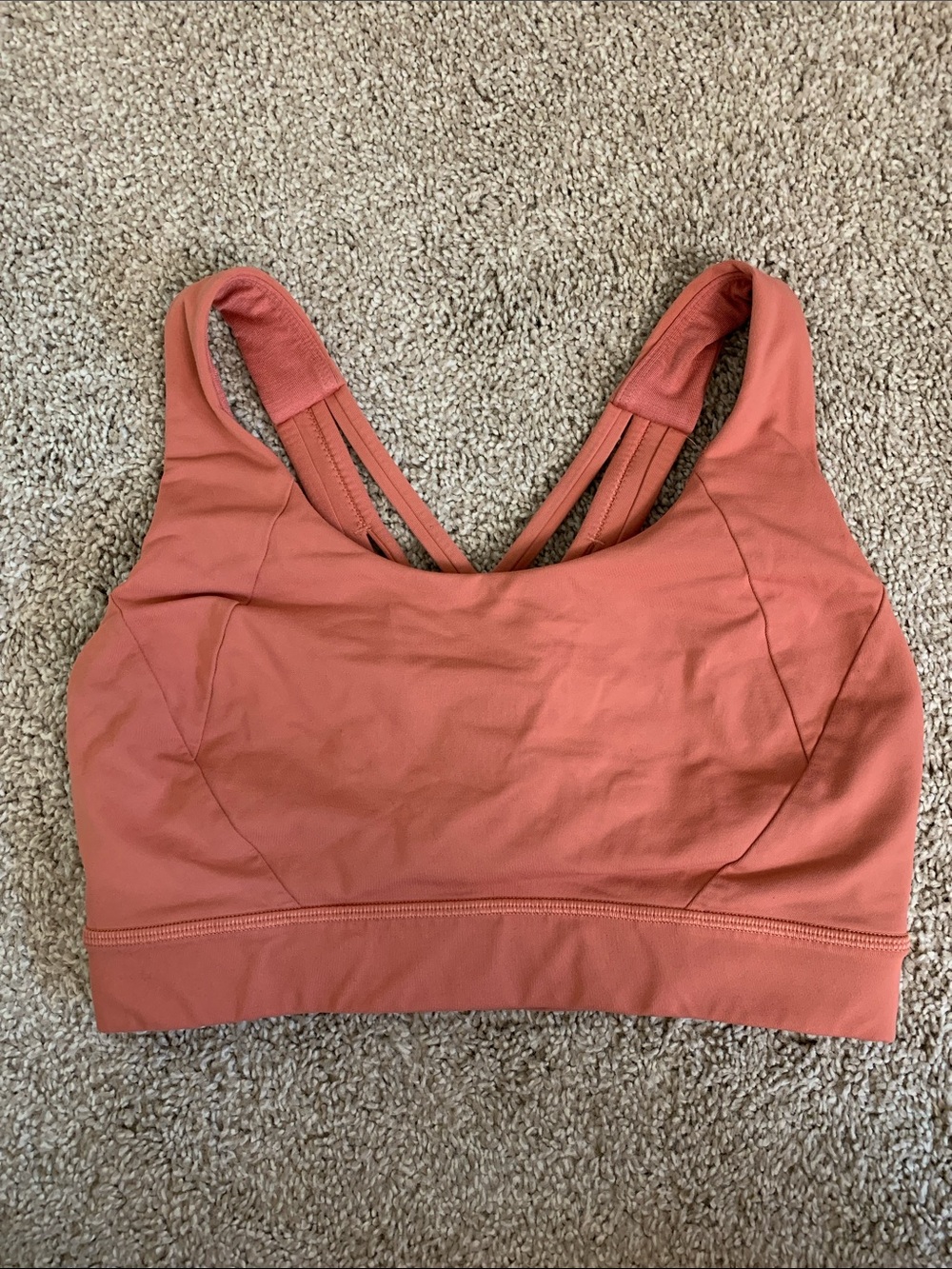 lululemon athletica Double Strap Sports Bra in Clay Pink